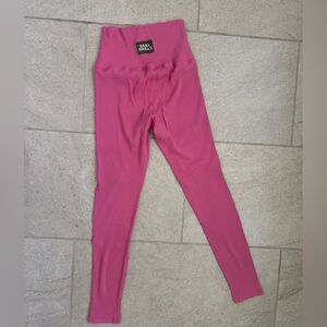 Daily Drills Hot Pink Ribbed Leggings
